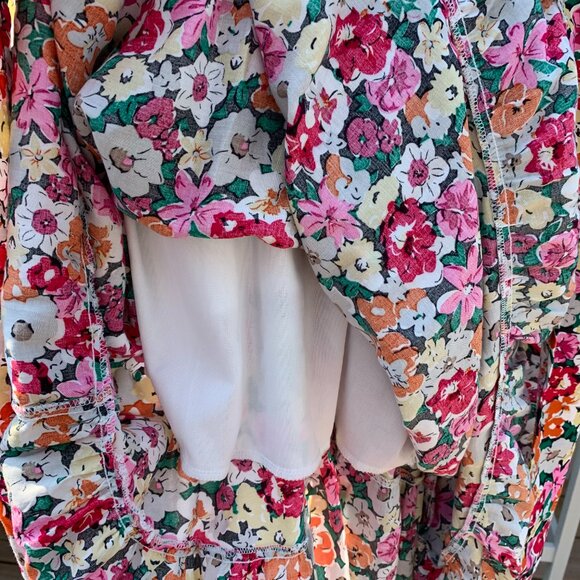 Vintage 80s Babydoll Floral Puff Sleeve Ruffle Prairie Cottagecore Maxi Dress - Picture 11 of 16